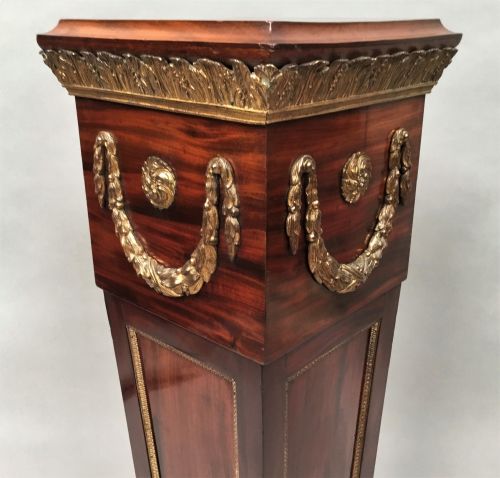 C19TH NEOCLASSICAL MAHOGANY PEDESTAL - ADDITIONAL PHOTO 2