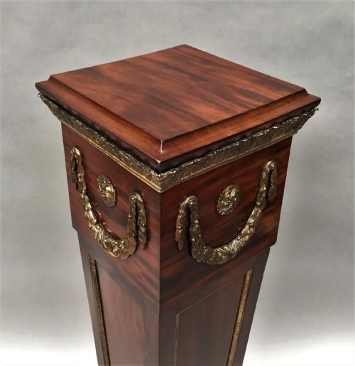 C19TH NEOCLASSICAL MAHOGANY PEDESTAL - ADDITIONAL PHOTO 5