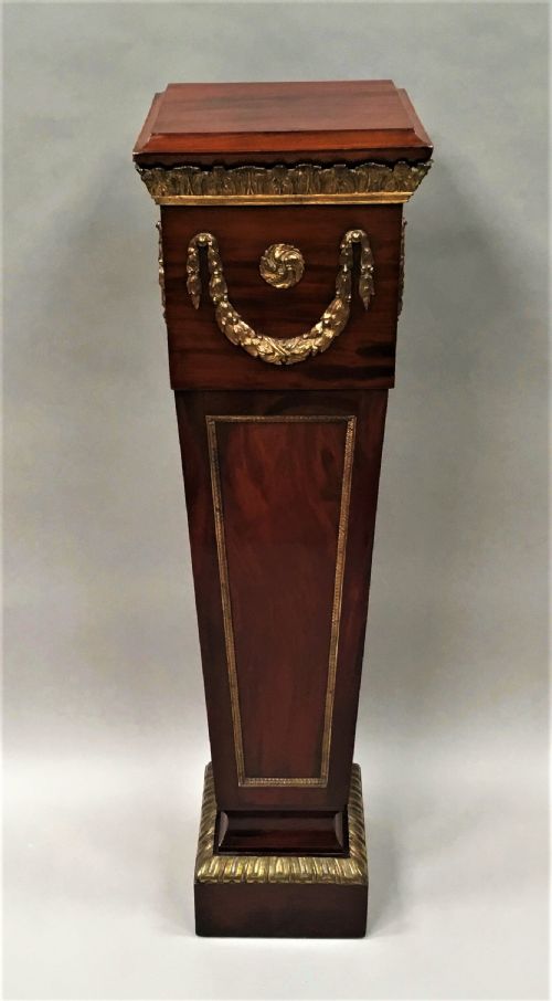 C19TH NEOCLASSICAL MAHOGANY PEDESTAL - ADDITIONAL PHOTO 6