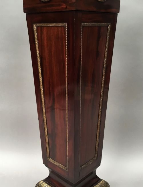 C19TH NEOCLASSICAL MAHOGANY PEDESTAL - ADDITIONAL PHOTO 8