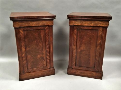 Late Regency Pair of Mahogany Pedestal Cabinets