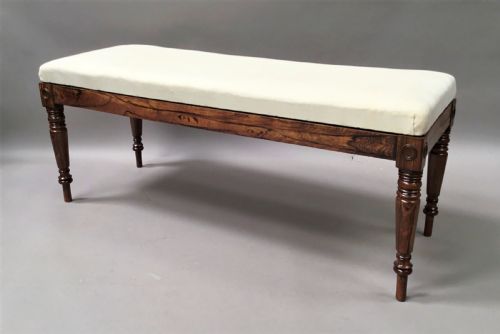 Regency Simulated Calamader Long Stool / Window Seat