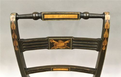 REGENCY SET OF 6 PAINTED AND PARCEL GILT CHAIRS - ADDITIONAL PHOTO 2