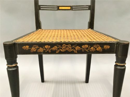 REGENCY SET OF 6 PAINTED AND PARCEL GILT CHAIRS - ADDITIONAL PHOTO 10