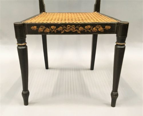 REGENCY SET OF 6 PAINTED AND PARCEL GILT CHAIRS - ADDITIONAL PHOTO 11