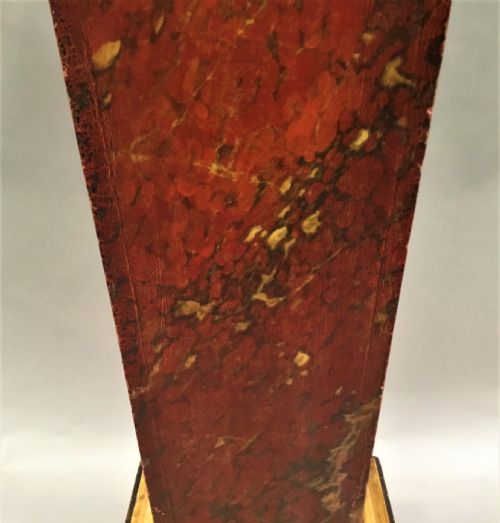REGENCY SIMULATED MARBLE PEDESTAL OF LARGE SCALE RETAINING ORIGINAL FAUX MARBLE FINISH - ADDITIONAL PHOTO 7