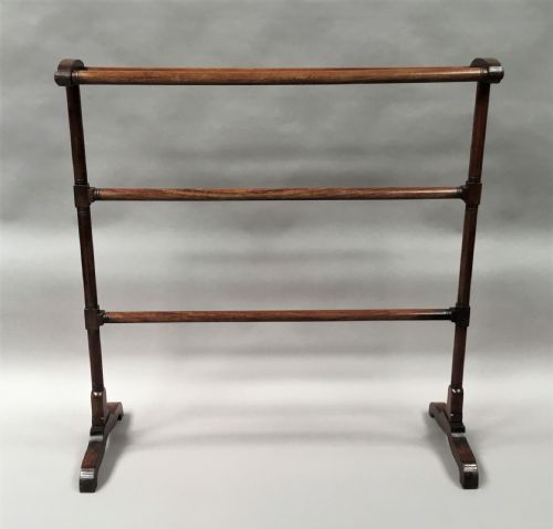 REGENCY MAHOGANY CLOTHES TOWEL RAIL OF GENEROUS PROPORTIONS ATTRIBUTED TO GILLOWS - ADDITIONAL PHOTO 6