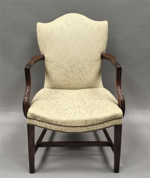 fig 1. George III mahogany library armchair