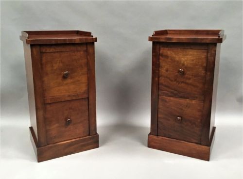 Regency Pair of Mahogany Bedside Cabinets by Holland and Sons