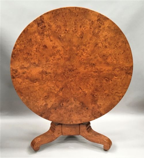 Mid C19th Burr Ash Centre Table