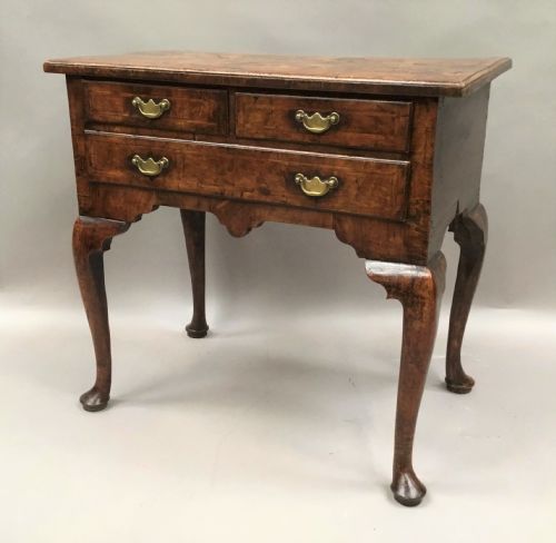 George I Walnut Cabriole Leg Lowboy
