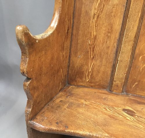 GEORGIAN PAINTED BARREL BACK SETTLE - ADDITIONAL PHOTO 3