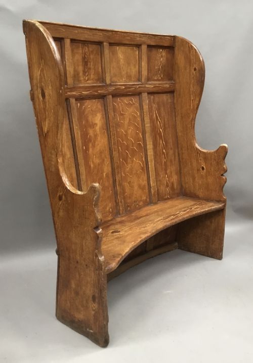 GEORGIAN PAINTED BARREL BACK SETTLE - ADDITIONAL PHOTO 4