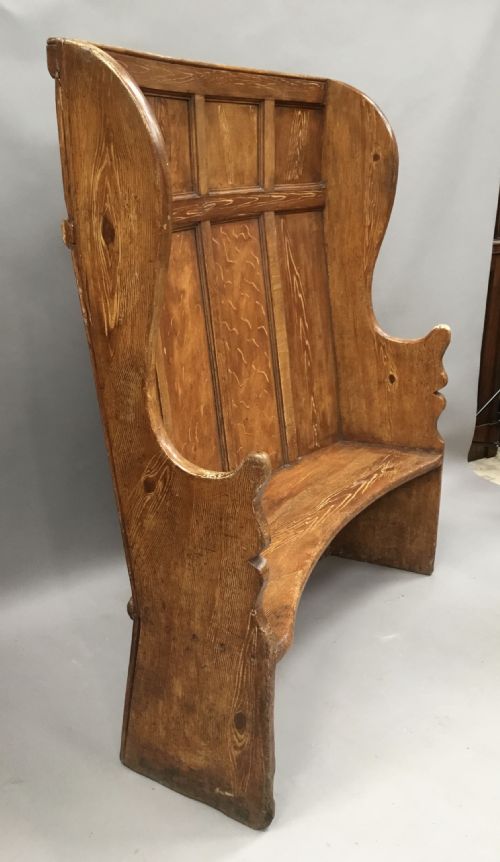 GEORGIAN PAINTED BARREL BACK SETTLE - ADDITIONAL PHOTO 5