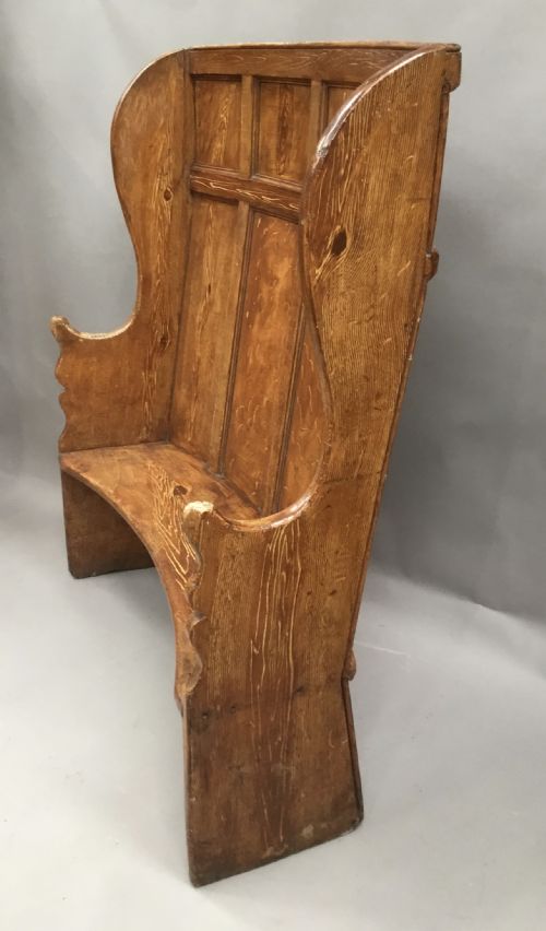 GEORGIAN PAINTED BARREL BACK SETTLE - ADDITIONAL PHOTO 6