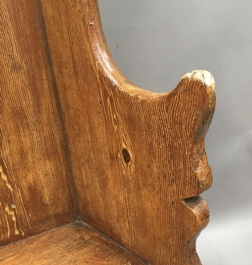 GEORGIAN PAINTED BARREL BACK SETTLE - ADDITIONAL PHOTO 9