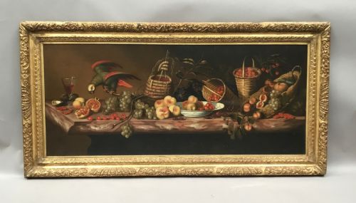 Large C19th Still Life Oil Painting