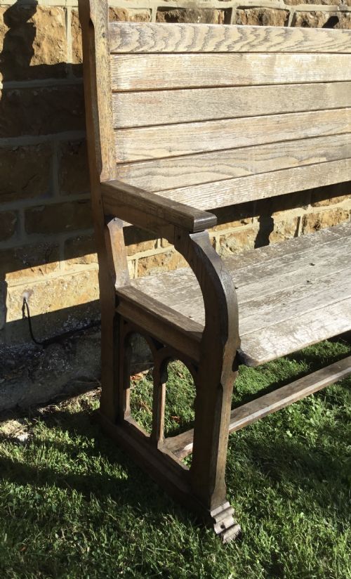 C19TH OAK ORANGERY BENCH GARDEN SEAT OF UNUSUAL FORM - ADDITIONAL PHOTO 6