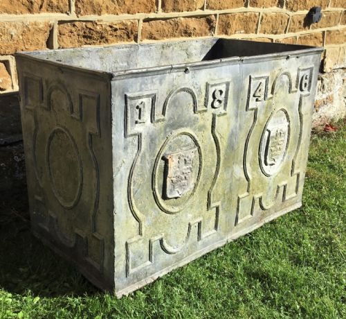C19th Lead Cistern Dated 1846 of Unusual Neat Proportions