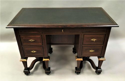 C19TH FRENCH ROSEWOOD KNEEHOLE DESK BUREAU MAZARIN - ADDITIONAL PHOTO 3