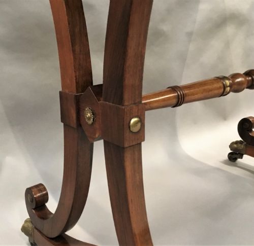 A SMART REGENCY ROSEWOOD BRASS MOUNTED CENTRE TABLE - ADDITIONAL PHOTO 10