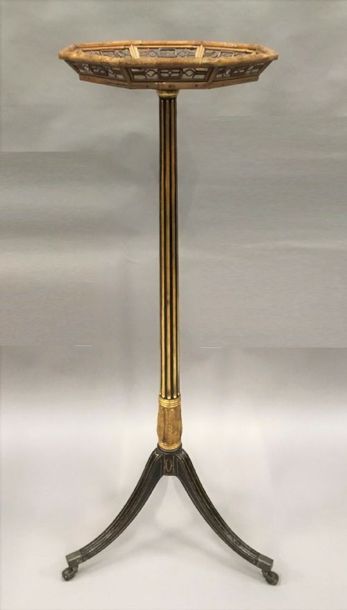 REGENCY LACQUERED 'BRIGHTON PAVILION' TORCHERE STAND - ADDITIONAL PHOTO 4