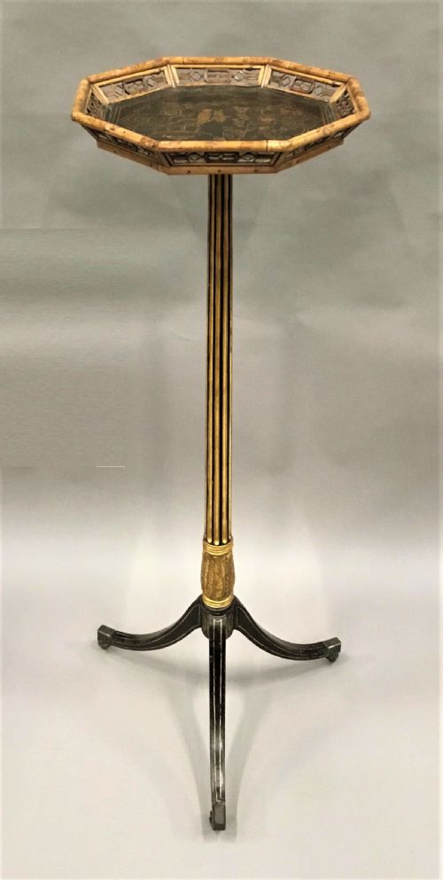 REGENCY LACQUERED 'BRIGHTON PAVILION' TORCHERE STAND - ADDITIONAL PHOTO 5