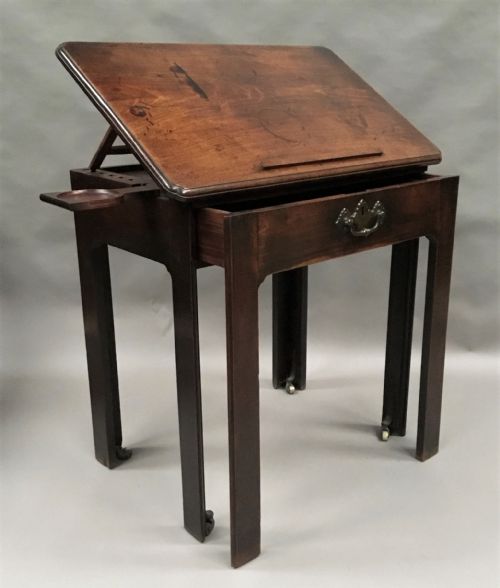 George II Mahogany Architects Table; in Original Condition with an Excellent Colour and of Compact Proportions