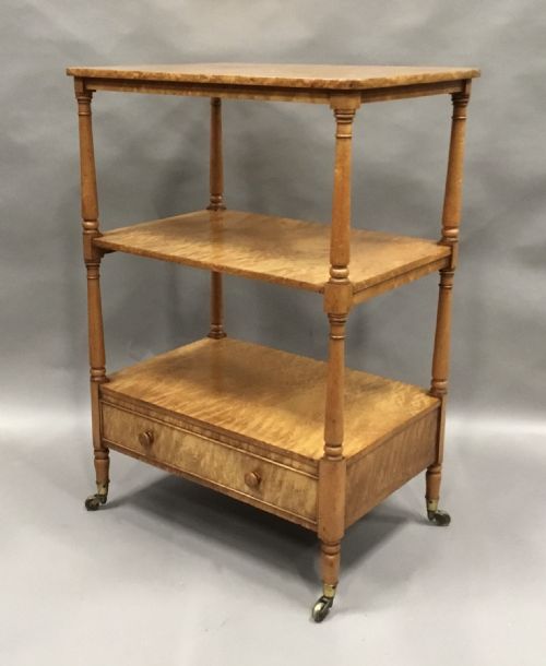 Regency Birdseye Maple Etagere / Whatnot