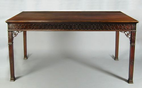 George III Mahogany Serving Table / Side Table in the Manner of Chippendale