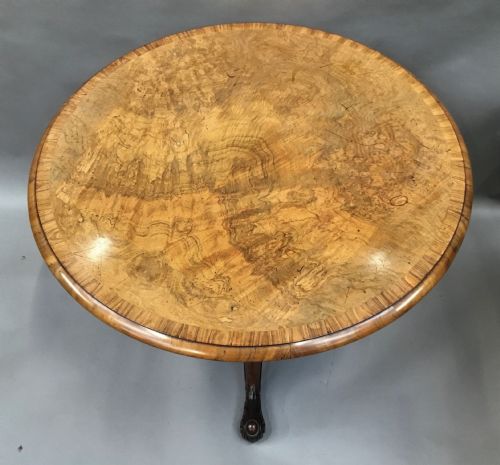 George IV Gillows Centre Table in Burr Walnut and Goncalo Alves