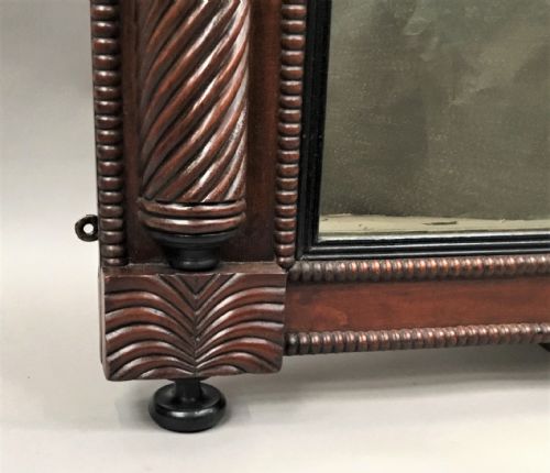 REGENCY ANGLO INDIAN TEAK WALL OVERMANTLE MIRROR - ADDITIONAL PHOTO 5