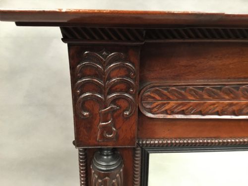REGENCY ANGLO INDIAN TEAK WALL OVERMANTLE MIRROR - ADDITIONAL PHOTO 9
