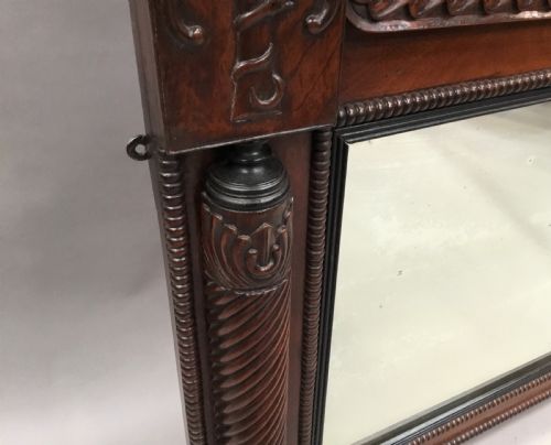 REGENCY ANGLO INDIAN TEAK WALL OVERMANTLE MIRROR - ADDITIONAL PHOTO 10