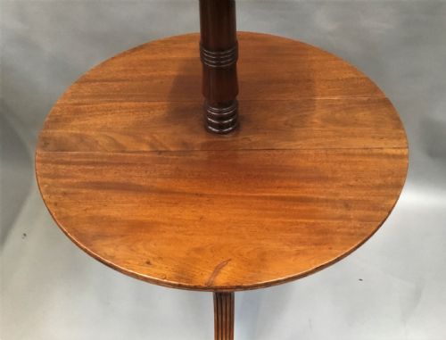 GEORGE III MAHOGANY FOLDING THREE TIER DUMB WAITER - ADDITIONAL PHOTO 11