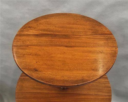 GEORGE III MAHOGANY FOLDING THREE TIER DUMB WAITER - ADDITIONAL PHOTO 12