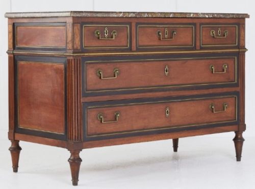 C18th French Louis Xvi Cherry Wood Commode
