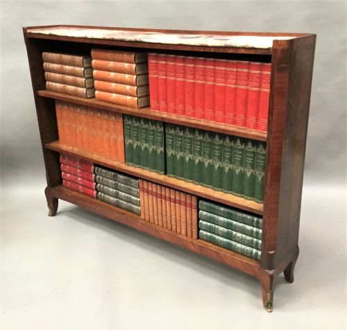 C19th Louis Xv Style Kingwood and Tulip Wood Open Bookcase