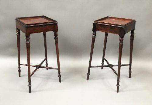 Pair of Regency Mahogany Occasional Tables / Urn Stands