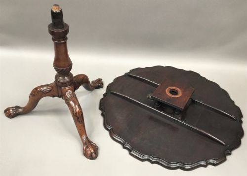 GEORGE III MAHOGANY PIECRUST TRIPOD TABLE IN THE MANNER OF CHIPPENDALE - ADDITIONAL PHOTO 8