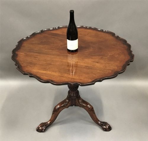 GEORGE III MAHOGANY PIECRUST TRIPOD TABLE IN THE MANNER OF CHIPPENDALE - ADDITIONAL PHOTO 22