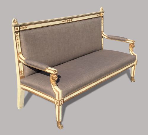 C19TH ITALIAN NEOCLASSICAL SETTEE SOFA - ADDITIONAL PHOTO 5