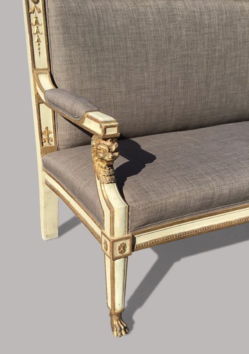 C19TH ITALIAN NEOCLASSICAL SETTEE SOFA - ADDITIONAL PHOTO 7