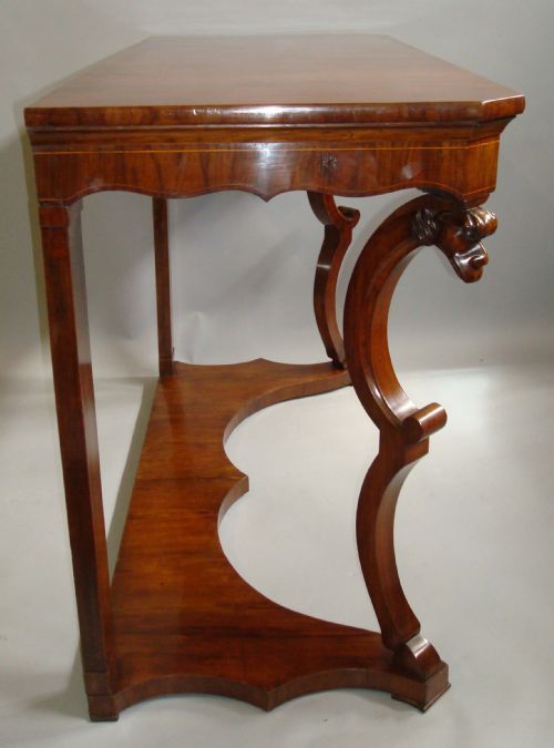 C19TH PAIR OF ITALIAN WALNUT CONSOLE TABLES - ADDITIONAL PHOTO 6