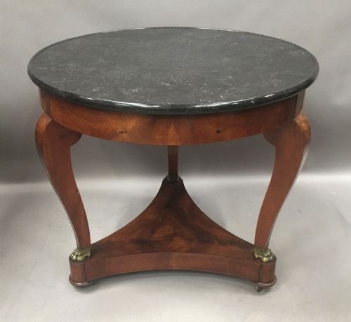 Mid C19th Mahogany Marble Top Gueridon / Centre Table