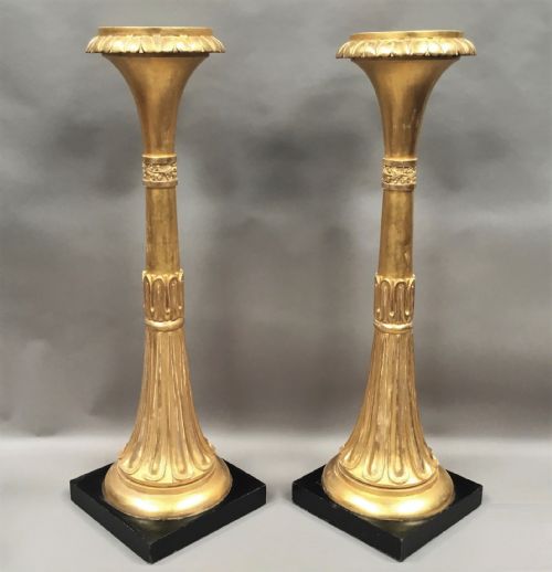 REGENCY PAIR OF GILTWOOD NEOCLASSICAL TORCHERE STANDS - ADDITIONAL PHOTO 10
