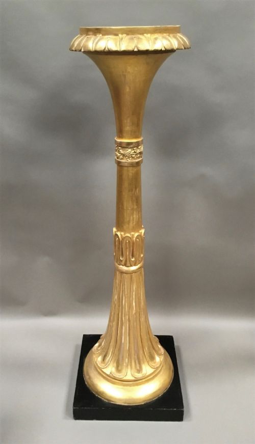REGENCY PAIR OF GILTWOOD NEOCLASSICAL TORCHERE STANDS - ADDITIONAL PHOTO 12