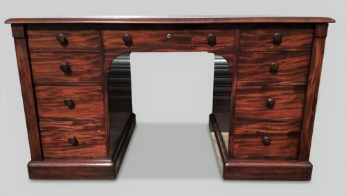 EXCEPTIONAL LATE REGENCY GILLOWS MAHOGANY PEDESTAL DESK BY THOMAS MYERS OF GILLOWS - ADDITIONAL PHOTO 3