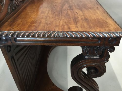 C19TH ANGLO INDIAN PADOUK CONSOLE SIDE TABLE OF VERY STYLISH FORM - ADDITIONAL PHOTO 6