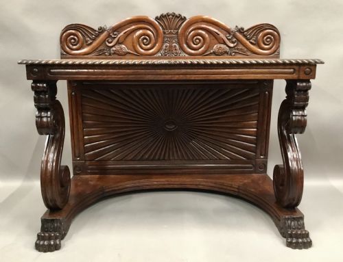 C19TH ANGLO INDIAN PADOUK CONSOLE SIDE TABLE OF VERY STYLISH FORM - ADDITIONAL PHOTO 7